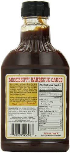 Mississippi BBQ BBQ Sauce, Original, 18-ounces (Pack of6)