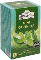 Ahmad Tea Mint Green Tea, Foil Wrapped Teabags, 20 ct (Pack of 1) - Caffeinated & Sugar-Free