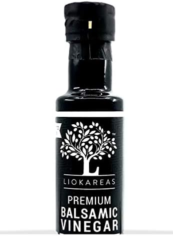 Greek Balsamic Vinegar - Organic - NonGMO - Gluten Free - Paleo - Gourmet - Thick - Rich - No Added Sugars - Classic Barrel Aged Balsamic Vinegar