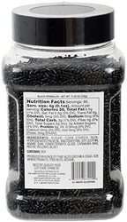 Black Sprinkles Jimmies 11.28 oz, Black Sprinkles For Cake Decorating, Cake Sprinkles, Sprinkles For Baking, Ice Cream & More, The Hampton Candy Company