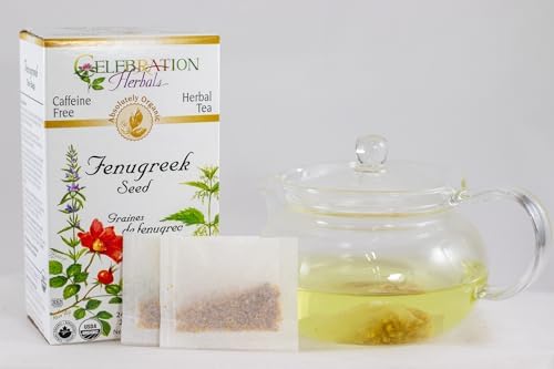 Celebration Herbals - Organic Caffeine Free Fenugreek Seed Herbal Tea - 24 Tea Bags