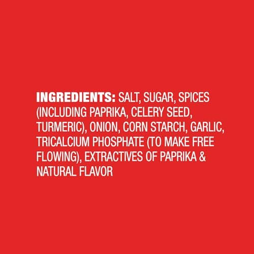 Lawry's Casero Original Seasoned Salt Shaker, Economy Size, 16 oz, Red Color