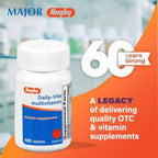 Rugby Daily-Vite Multivitamin - Daily Vitamin Supplement - 100 Tablets (2 Pack)