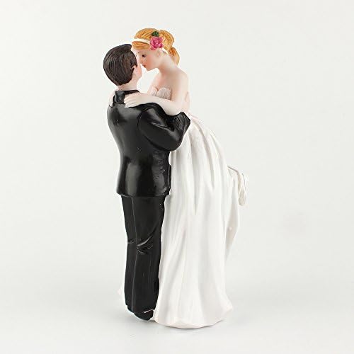 Bride & Groom Wedding Cake Topper, Wedding and Engagement Party Fun Wedding Couple Figurines Decorations Gifts (Groom Lift Bride)