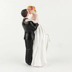 Bride & Groom Wedding Cake Topper, Wedding and Engagement Party Fun Wedding Couple Figurines Decorations Gifts (Groom Lift Bride)