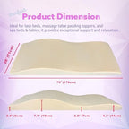 Lash Bed Topper – Ergonomic Memory Foam Pad with Plush Cover, Spa Table Cushion for Eyelash Tech, Salon Mattress for Beauty Beds, Compatible with Massage and Spa Setups – 28/70" (71/178 cm), Beige