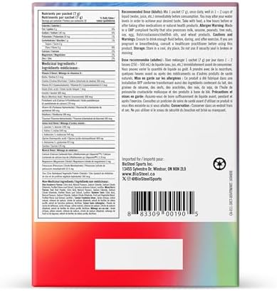 BioSteel Electrolytes Powder Variety Pack - 30 Hydration Packets with Essential Element Electrolytes, 3 Flavors: Rainbow Twist, Blue Raspberry, Mixed Berry Electrolytes Powder Packets