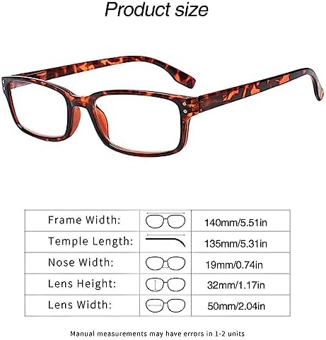 Kerecsen 6-Pack Reading Glasses Blue Light Blocking,Spring Hinge Readers for Men Women,Computer Eyeglasses