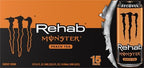 Monster Rehab Peach Tea + Energy, Energy Drink, 15.5 Ounce | Energy Iced Tea, Pack of 15