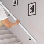JLXJ 50-150cm Wooden Handrails, White Wood Non-Slip Stair Railing Elderly Against The Wall Support Bar for Home Kindergarten Corridor (Size : 120cm(47.2in))