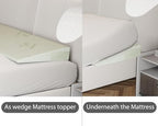 Extra Wide Wedge Pillow for Acid Reflux Relief,Mattress Wedge,Inclined Mattress Elevator,Bed Wedge Pillow for Sleeping,Gerd Snoring,Post Surgery 5" Height,Queen 60"x26"x5"
