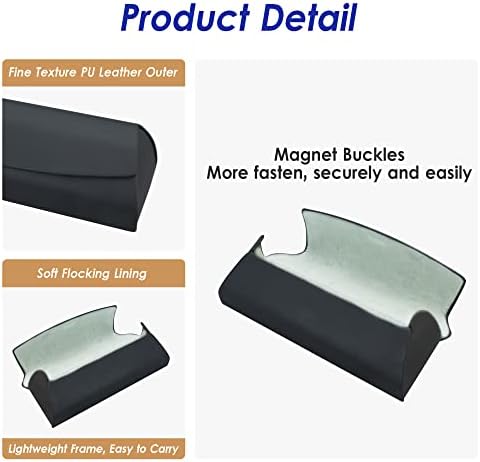 Compression-Resistant Unisex Portable Leather Glasses Case Hard Shell, Protective Case For Glasses Sunglasses