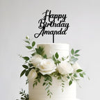 Customized Cake Topper Personalized Text Acrylic Cake Decoration for Birthdays Weddings, Baptisms, or any Occasion (Attena)