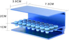 2Pcs 24 Holes Burs Holder Block Case for CA/RA＆FG Autoclavable Burs Organizer Box Sterilizer Case Blue