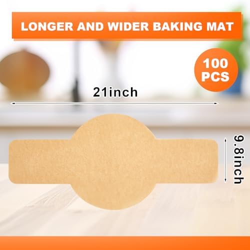 Marspark 100 Pcs Parchment Paper for Sourdough Baking, Bread Sling - Dutch Oven Liner, Pre-Cut Parchment Baking Supplies for Easy Dough Transfer (Round)