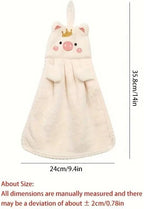 1PC Soft Absorbent Hanging Towel for Kitchen and Bathroom, White