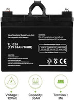 WEIZE 12V 35AH Deep Cycle Battery for Scooter Pride Mobility Jazzy Select Electric Wheelchair, Set of 2