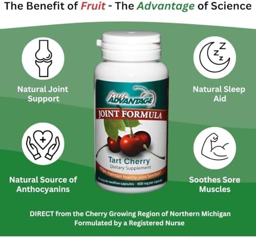 Montmorency Tart Cherry Capsules Joint Formula 1200 mg per Serving - 60 Vegetarian Capsules