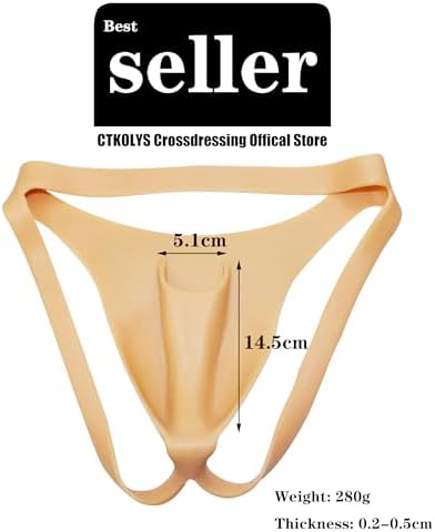 Men's Camel Toes Panty Hiding Gaff Silicone Double Thong for Crossdresser Transgender 1G 2G Cyber Skin
