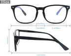 Reading Glasses Women Blue Light Blocking Lightweight Computer Readers +0.75 Square Cheaters Reading Glasses 4 Pack Anti Glare Reduce Eyestrain Protect Eyes