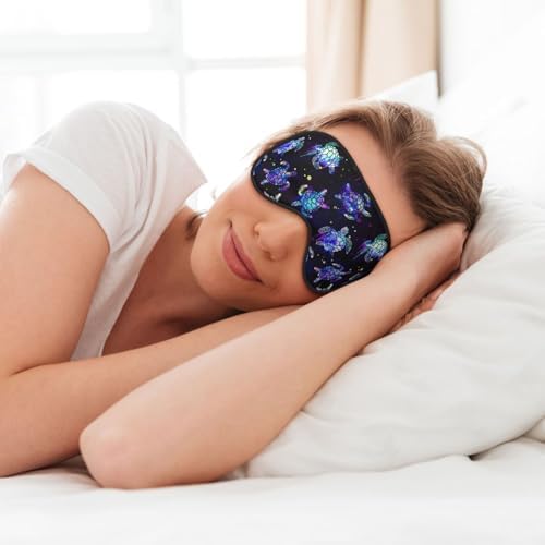 Sea Turtle Sleep Mask Breathable Soft Eye Mask for Sleep for Women Men Lightweight Eye Cover for Travel, Night Work, Nap, Office
