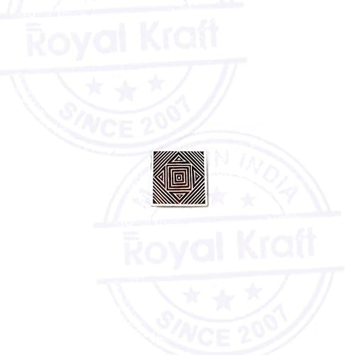 Royal Kraft Wooden Stamps DIY Fabric, Textile, Clay, Pottery, Paper, Henna Printing Blocks THCtag004