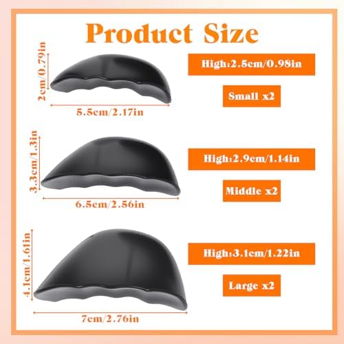 3 PCS Soft Sponge Adjustable Shoe Filler, Half-Size Insoles Adjust Too Big Shoes Toe Cushion Fillers Make Shoes Fit Shoe Inserts for Women Too Big for All Day Pain Relief and Comfort Men and Women