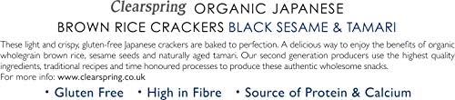 CLEARSPRING Organic Brown Rice Black Sesame Cracker, 40 GR