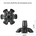 Cane Tip 3/4 inch Self Standing Cane Tip Heavy Duty 6 Support Feets Base for Walking Canes, Walking Sticks, Folding Canes