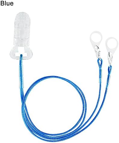 Hearing Aids Clip for Adults - Portable Hang Rope Anti-Lost Lanyard Fixation Cord Protection Rope Otoclips for Seniors (Blue)