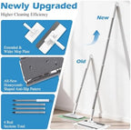 Masthome Clamp Mop Compatible with Swiffer Wet Jet Mops, 50" Stainless Steel Handle Mini Mop for Hardwood, Tile, Laminate, Marble, Wall, Window, Multi-Surface Floor Cleaning