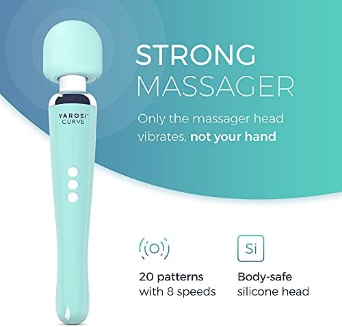 Yarosi Cordless Curve Therapeutic Device - 8 Powerful Speeds and 20 Patterns - for Muscle Aches and Sports Recovery - Rechargeable - Travel Friendly - Green