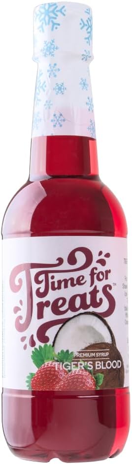 Time For Treats Flavored Syrup 16.9 Fluid Ounce Bottle for Snow Cones, Homemade Sodas, Cocktails, Coffee, Baking and More (Tiger's Blood)