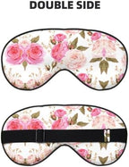 Floral Flower Rose Pink Eye Mask for Ultimate Sleep Comfort - Adjustable, Breathable & Stylish -Perfect for Light Sensitivity, Insomnia
