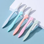 10 piece set of stainless steel eyebrow trimming tools with sharp blades, used for cosmetic decoration and repair of eyebrow shaping, facial and eyebrows curling shaping Folding Eyebrows Razors