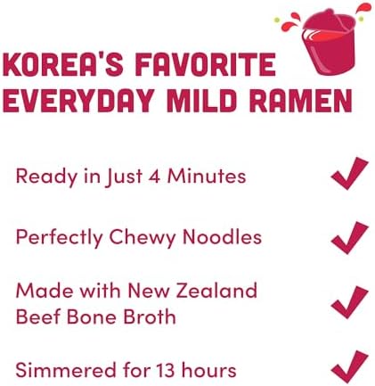 OTOKI Jin Ramen – Spicy Flavor | Authentic Korean Instant Noodles, Bold & Savory Korean Ramen Soup, 4.23 oz (Pack of 4)