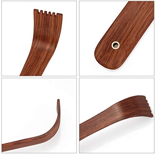 Tomorotec 100% Natural Wood Back Massager, Therapeutic Bamboo Back Scratchers, Body Relaxation Massager Set for Itching Relief (16 inch)