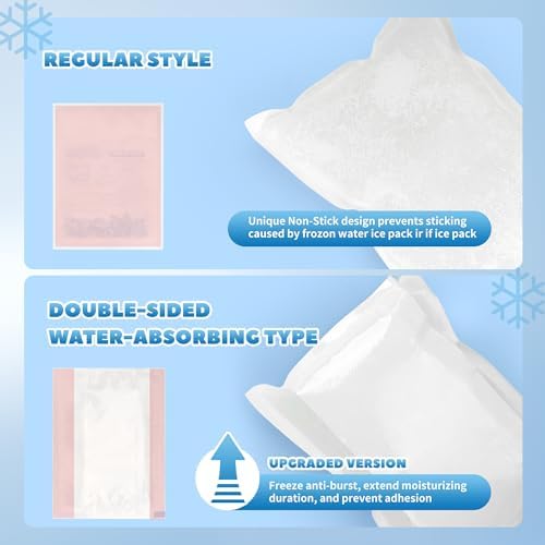 50 Pcs Reusable Ice Packs for Coolers (3.7''x4.9'') - Upgraded Explosion-Proof & Leakproof Gel Freezer Packs for Lunch Boxes, Shipping, Camping, Beach & Fishing | Keep Food/Drinks Fresh
