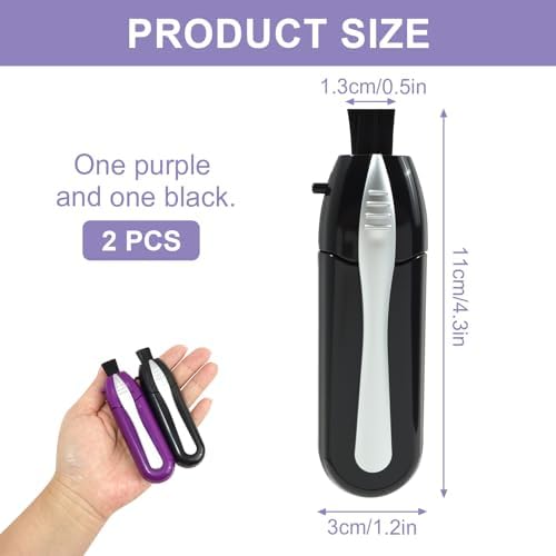2PCS Eyeglass Cleaner Kit,Portable Glasses Cleaning Tool with Microfiber Tech and Portable Mini Brusheaner for Eyeglasses Sunglasses Reading Glasses, Easy to Carry for Travel Office Home