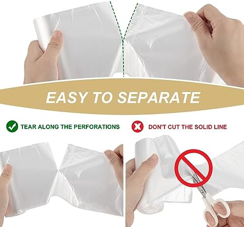 2.6 Gallon Small Trash Bags, Magesh 2.6 Gallon Trash Bag Strong, Leakage-Free, Small Garbage Bags Unscented Thick for Bathroom, Office, Kitchen Mini Trash Can, 100 Bags, Clear