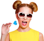 Fruidles 30-Pack Lollipops Mini Heart Shaped Blue-Raspberry Flavored Delicious Lollipop, Individually Wrapped, 5g Lollipop