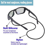 Sunglasses Strap, Eyeglasses String Holder Straps Rope, 3pcs Premium Sunglasses Chains, Leash Eyewear Retainer and Glasses Strap for Men Women kids - Sunglass Lanyard Cord Neck Retainer(3pcs Black)