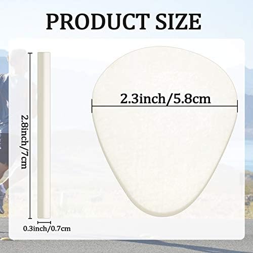 20 Pieces Metatarsal Felt Pads Foot Insert Pads Ball of Cushion for Pain Relief Forefoot and Sole Adhesive Foam Accessories for Men and Women 1/4 Inch Thick(White)