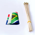TSMD South Africa Stick Flag South African Small Mini Hand Held Flags,5x8 Inch,12 Pack