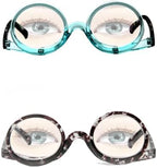 MMOWW 2 Pairs Makeup Reading Glasses for Women Magnifying Flip Down Cosmetic Readers