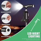 Hold 440 Lbs Walking Cane for Men & Women Aluminum Alloy Lightweight Height Adjustable Walking Stick Heavy Duty Foldbale Free Standing Cane with LED for Seniors Adults
