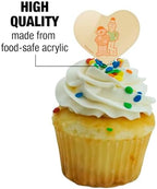Sesame Street Bert and Ernie Distressed Heart Love Cupcake Picks Toppers Decoration Set of 6