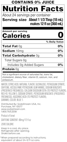 SodaStream MTN Dew Code Red Zero Sugar Drink Mix (440ml, Pack of 4)