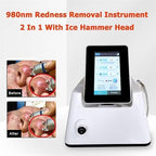 2in 1 Spider Varicose Vein Removal Device with 980NM Probe and Ice Hammer, 15ms-100ms Pulse Output and 650nm Indicating Light Wavelength, for Home Salon