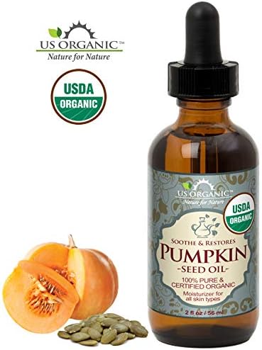 US Organic Pumpkin Seed Oil, USDA Certified Organic, Pure, Natural, Cold Pressed Virgin, Unrefined in Amber Glass Bottle w/Glass Eyedropper (Small (2 oz, 56 ml))